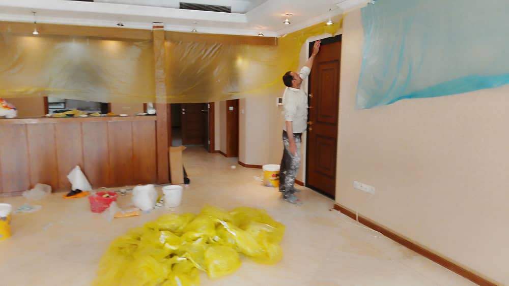 نقاشی ساختمان قهرمانی در تهرانپارس تهران